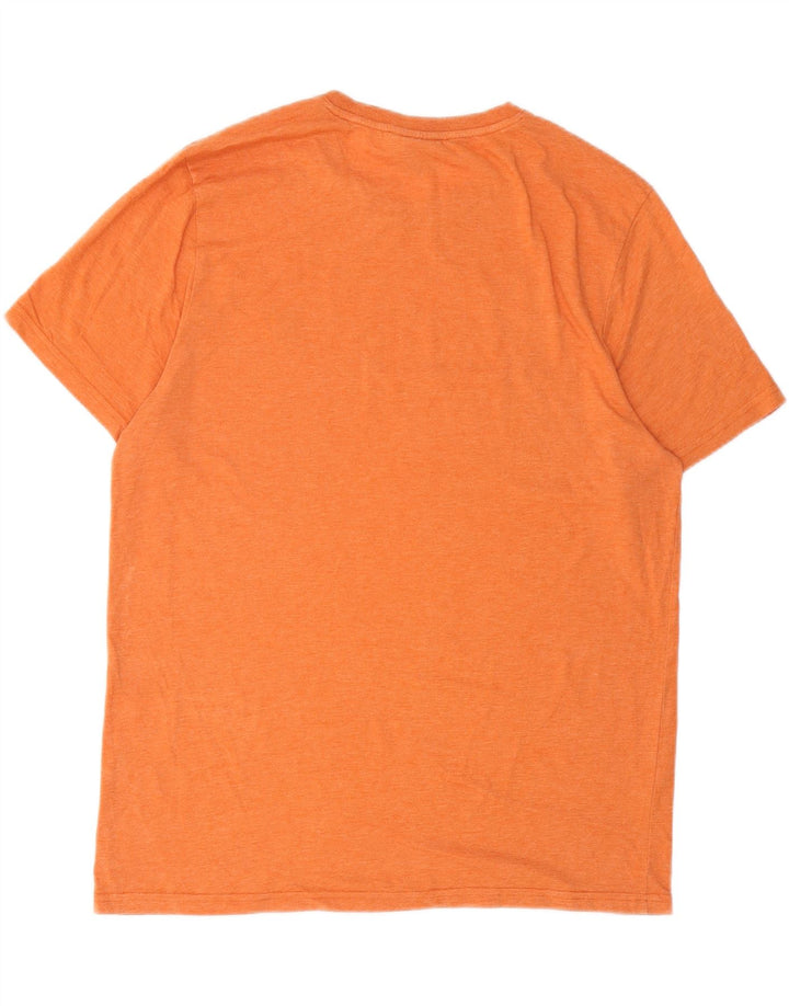 LYLE & SCOTT Mens T-Shirt Top XL Orange Polyester