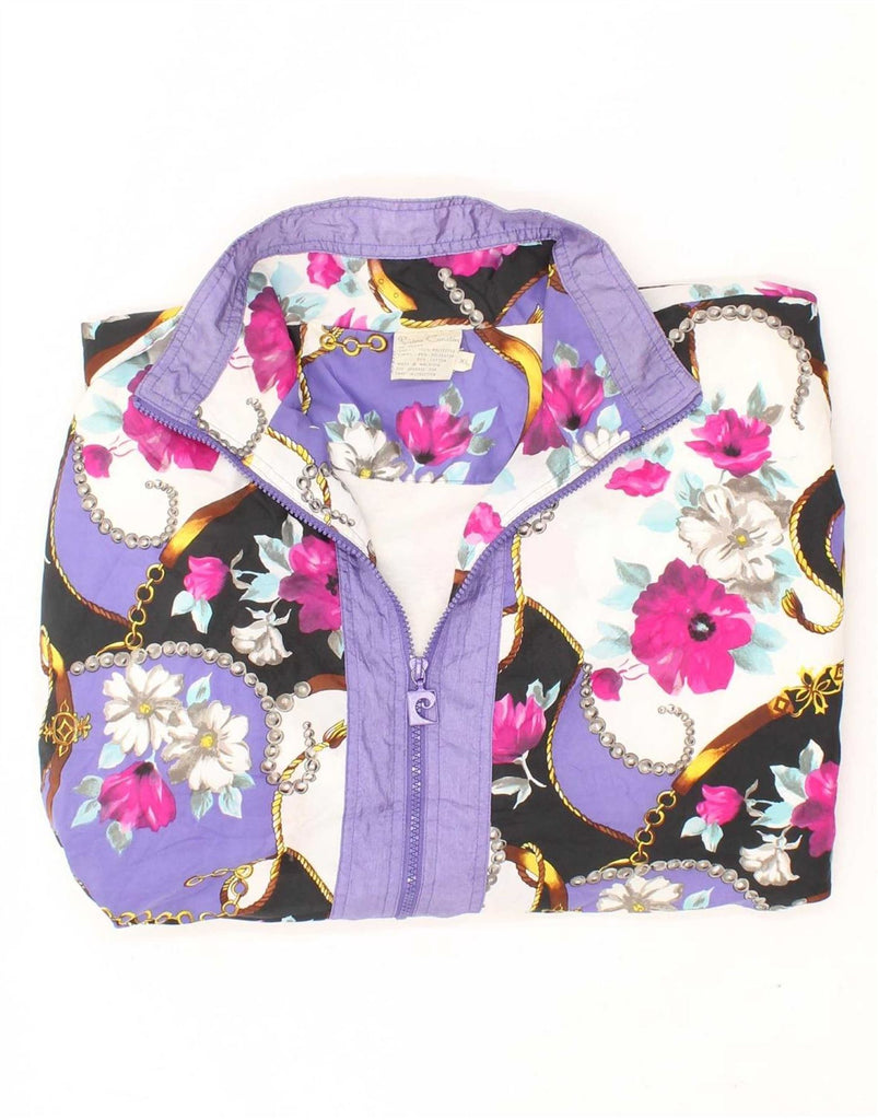 PIERRE CARDIN Womens Tracksuit Top Jacket UK 18 XL Multicoloured Floral Vintage Pierre Cardin and Second-Hand Pierre Cardin from Messina Hembry 