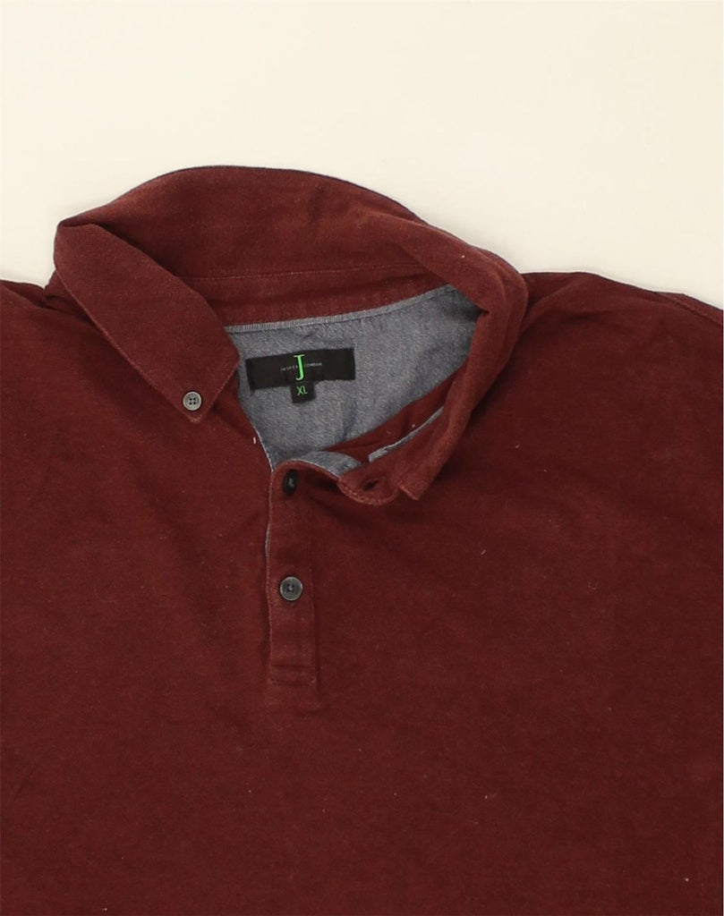 JASPER CONRAN Mens Polo Shirt XL Burgundy Cotton | Vintage Jasper Conran | Thrift | Second-Hand Jasper Conran | Used Clothing | Messina Hembry 