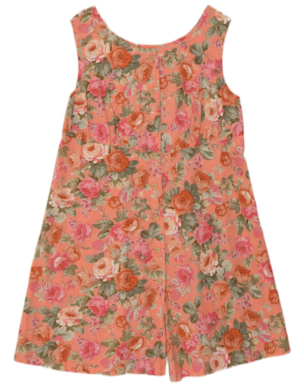 Vintage Womens Sundress UK 12 Medium Pink Floral Bohemian
