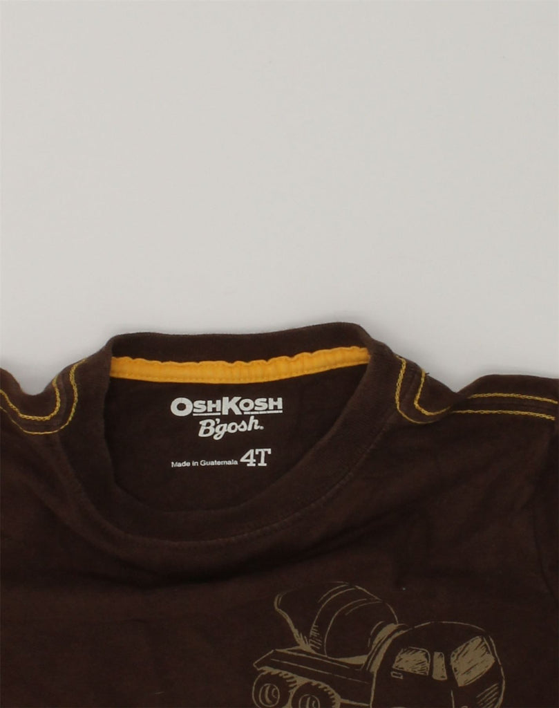 OSH KOSH Boys Graphic T-Shirt Top 3-4 Years Brown Cotton | Vintage Osh Kosh | Thrift | Second-Hand Osh Kosh | Used Clothing | Messina Hembry 