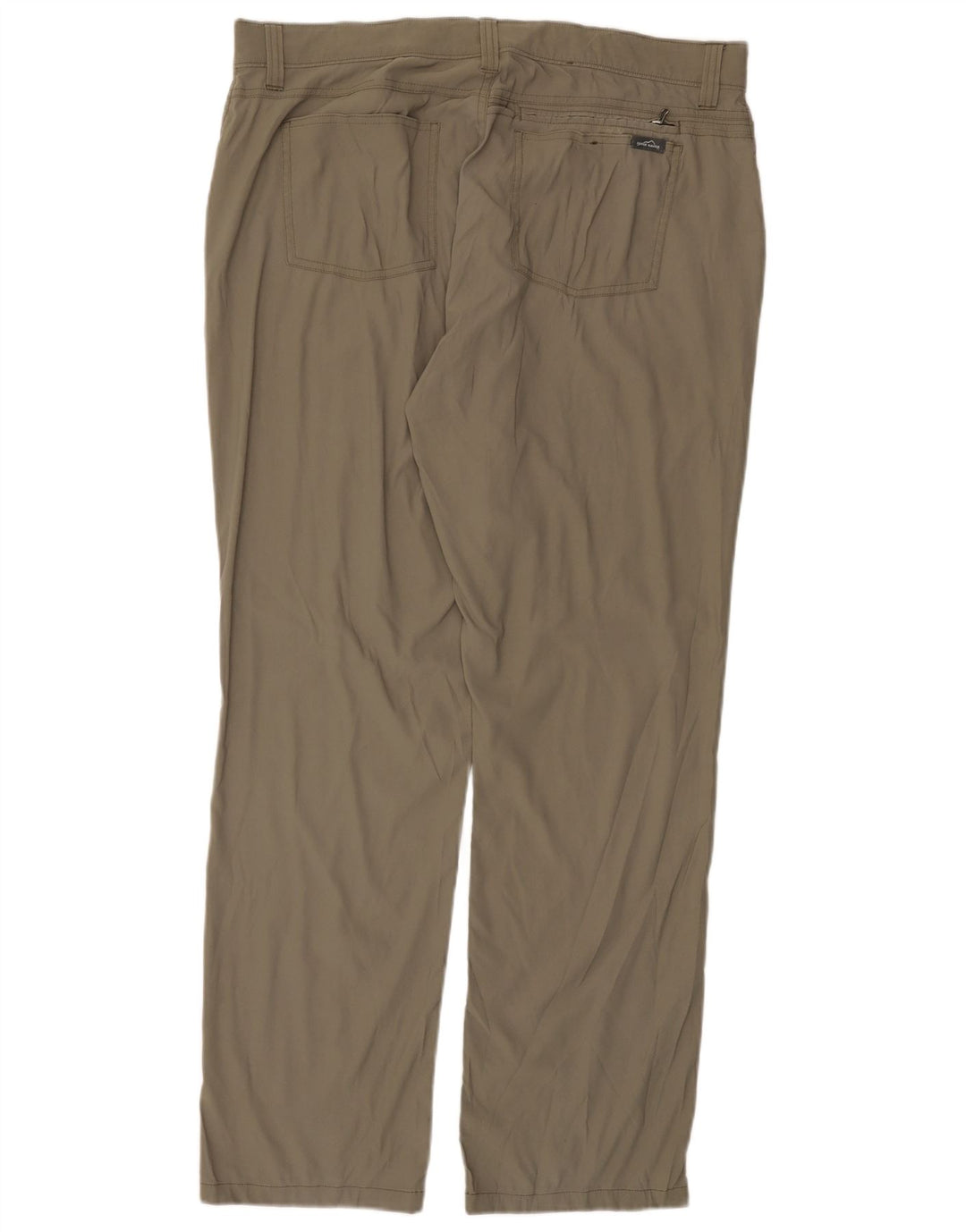 Eddie Bauer Mens Straight Casual Trousers W36 L32 Grey Nylon