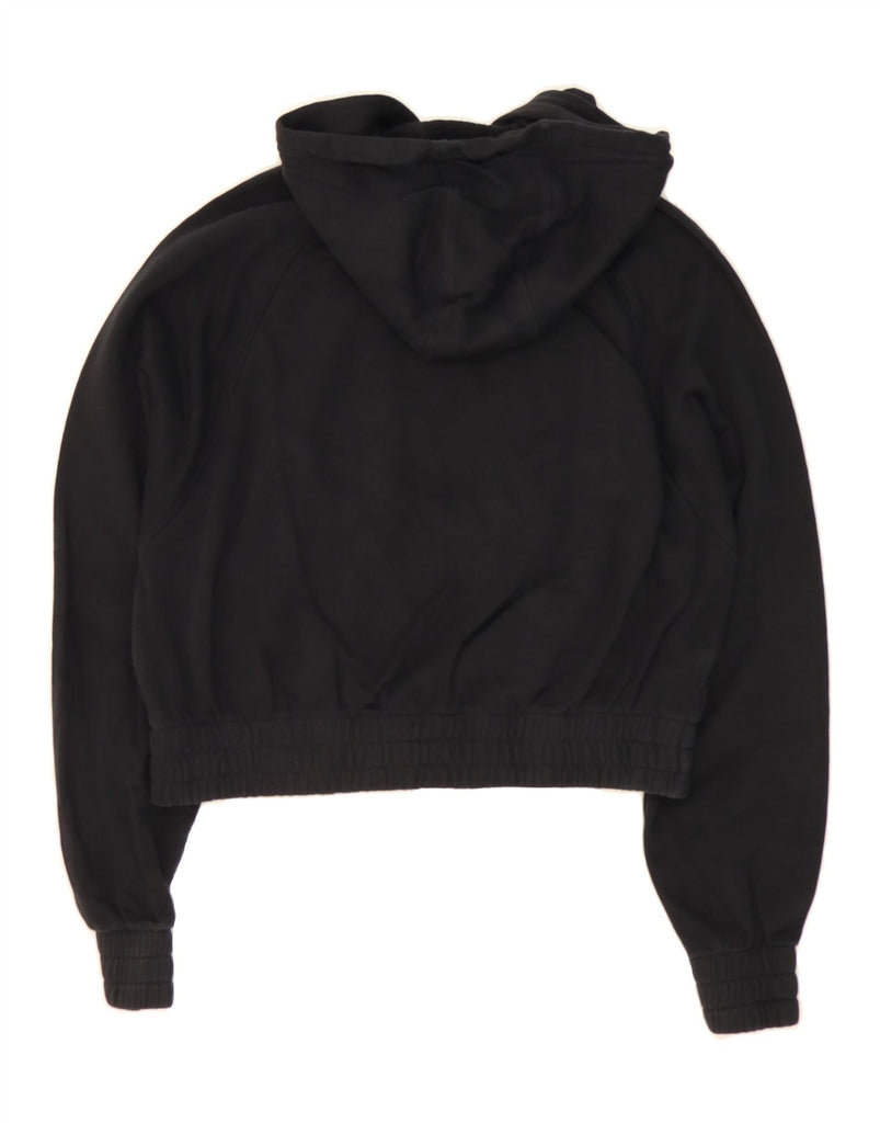 NIKE Womens Oversized Crop Graphic Hoodie Jumper UK 10 Small Black Cotton Vintage Nike and Second-Hand Nike from Messina Hembry 