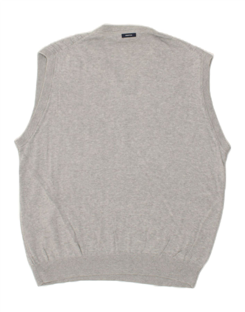 NAUTICA Mens Vest Tank Top Large Grey | Vintage Nautica | Thrift | Second-Hand Nautica | Used Clothing | Messina Hembry 