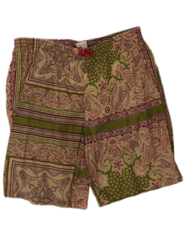 Allen Cox Mens Swimming Shorts 2XL Green Paisley Cotton