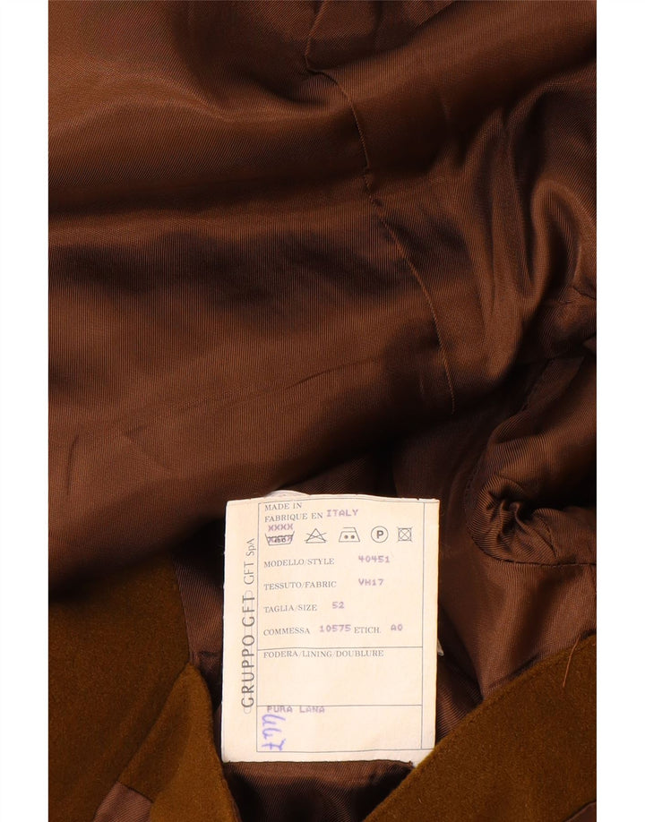 Valentino Mens 2 Button Blazer Jacket IT 52 XL Brown New Wool