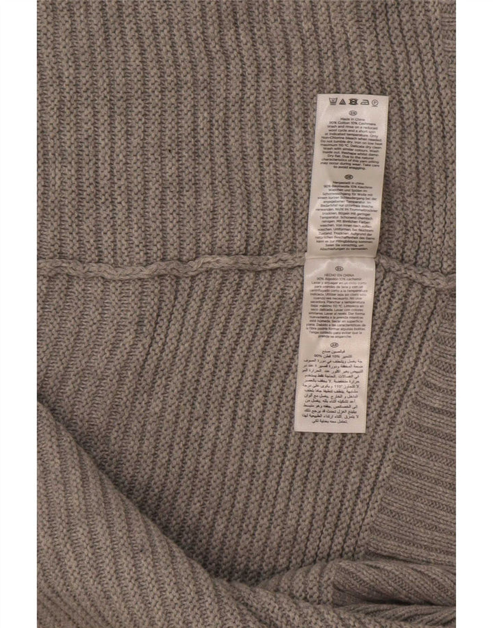 Hobbs Womens Open Cardigan Sweater UK 14 Medium Grey Cotton