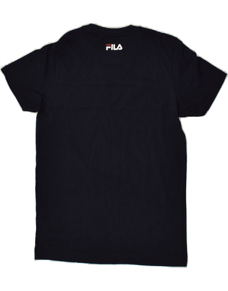 FILA Mens T-Shirt Top XS Navy Blue Colourblock Cotton | Vintage Fila | Thrift | Second-Hand Fila | Used Clothing | Messina Hembry 