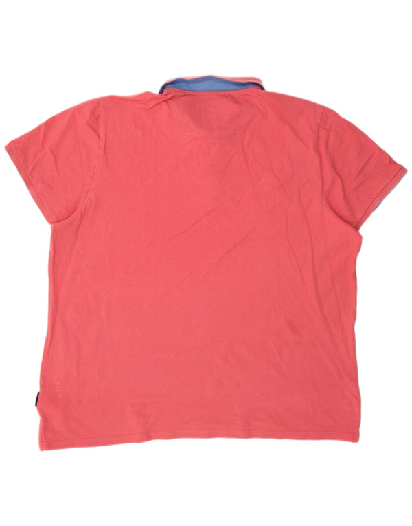 Joules Mens Polo Shirt 2XL Pink Cotton