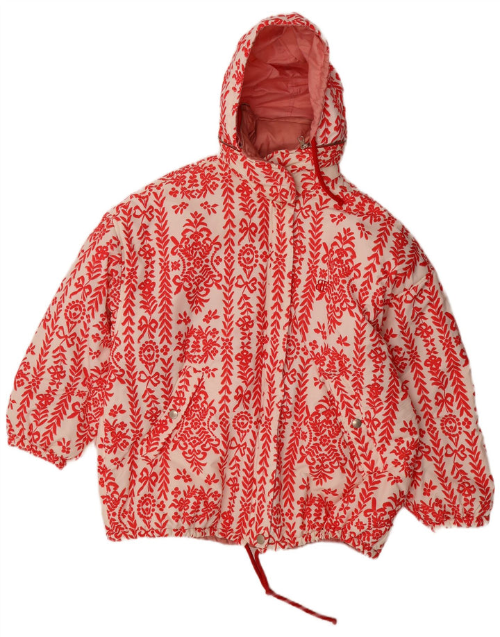 Belfe & Belfe Womens Oversized Reversible Jacket IT 44 Medium Pink Floral