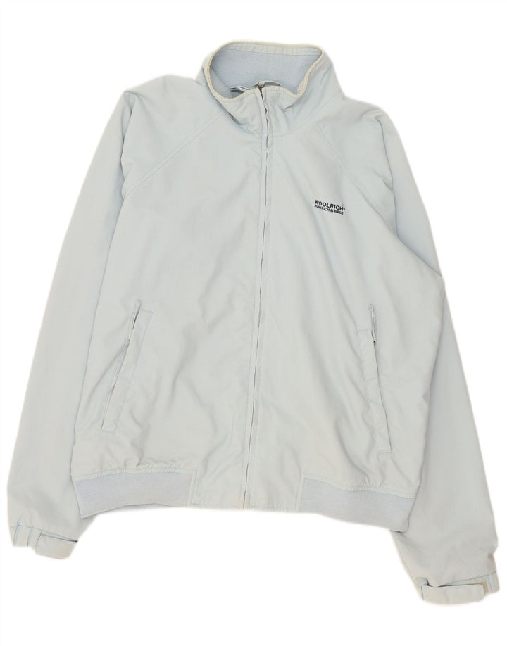Woolrich Mens Bomber Jacket UK 42 XL Blue Nylon