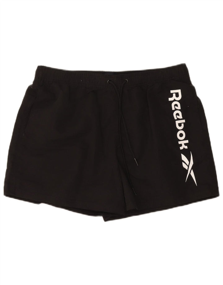 Reebok Mens Graphic Sport Shorts Large Black Polyester