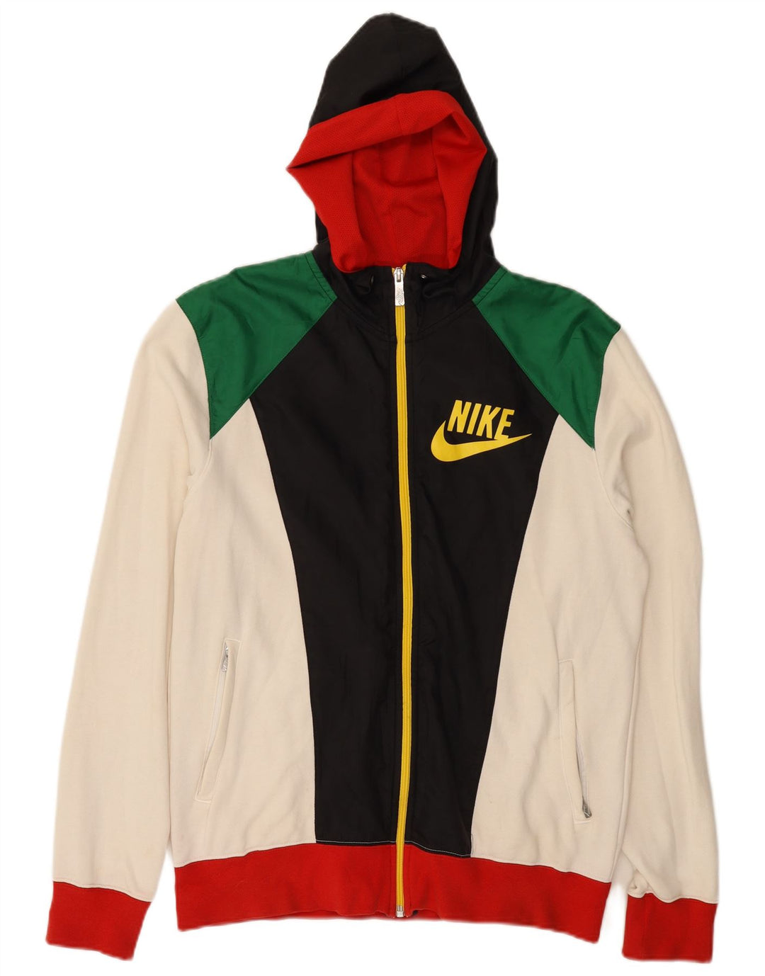 Nike Mens Graphic Zip Hoodie Sweater Medium Multicoloured Colourblock