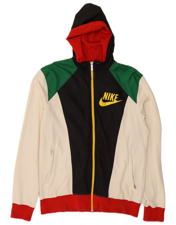 Nike Mens Graphic Zip Hoodie Sweater Medium Multicoloured Colourblock