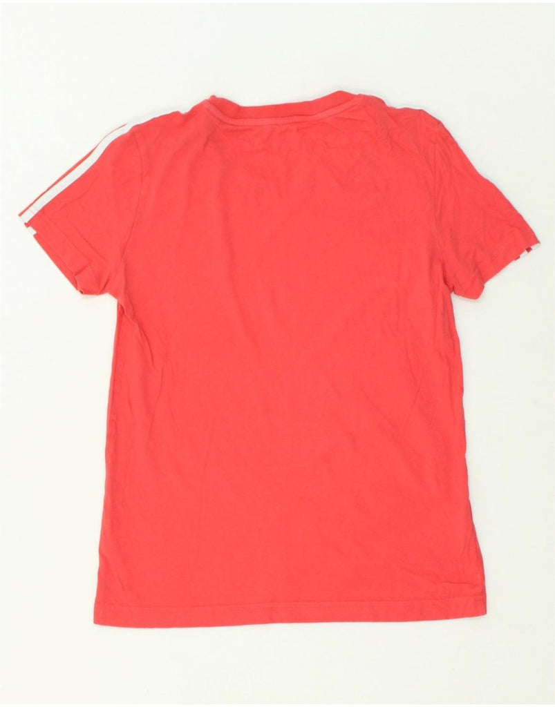 ADIDAS Womens Graphic T-Shirt Top UK 12/14 Medium Red Cotton | Vintage Adidas | Thrift | Second-Hand Adidas | Used Clothing | Messina Hembry 