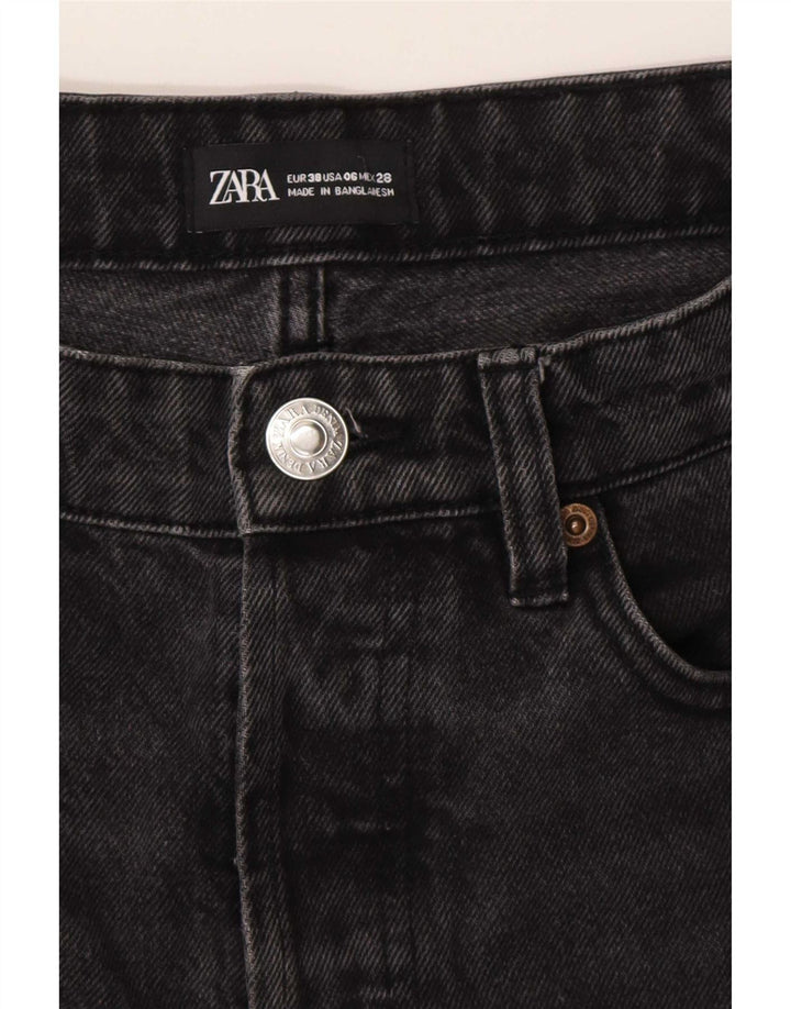 Zara Womens Straight Jeans EU 38 Small W28 L25 Grey Cotton