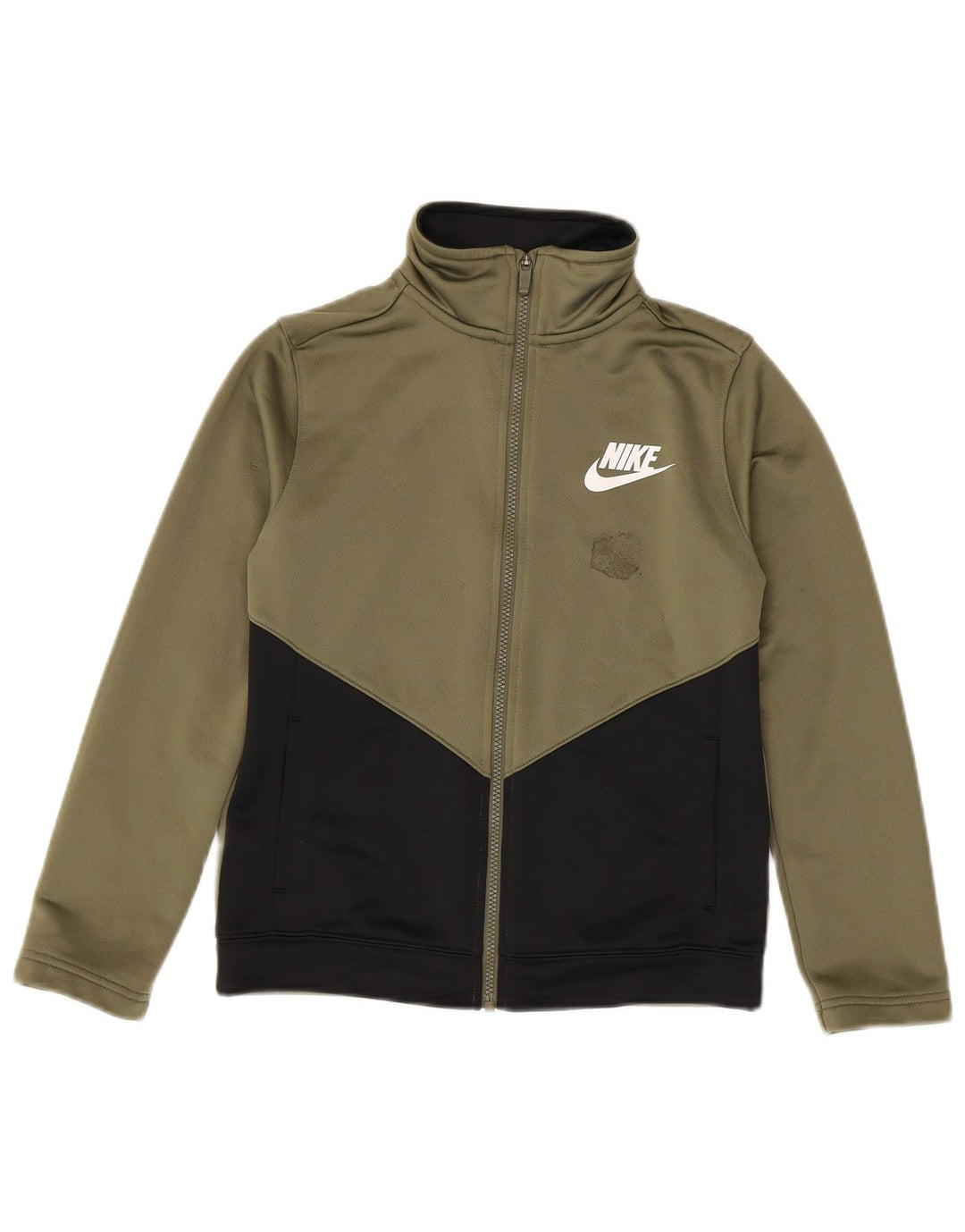 Nike Boys Standard Tracksuit Top Jacket 10-11 Years Medium Khaki