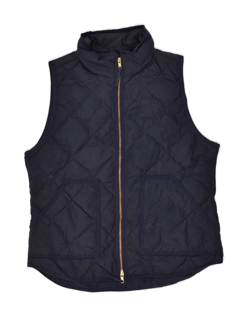 J. CREW Womens Quilted Gilet UK 14 Medium Navy Blue Polyester | Vintage J. Crew | Thrift | Second-Hand J. Crew | Used Clothing | Messina Hembry 