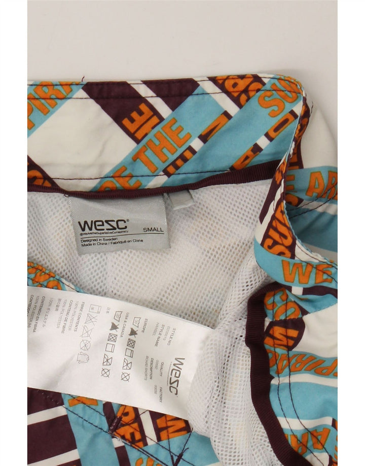 WESC Mens Graphic Swimming Shorts Small  Multicoloured Check Polyester