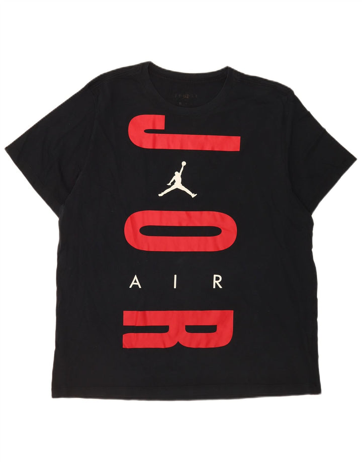 Jordan Mens Graphic T-Shirt Top XL Black Cotton