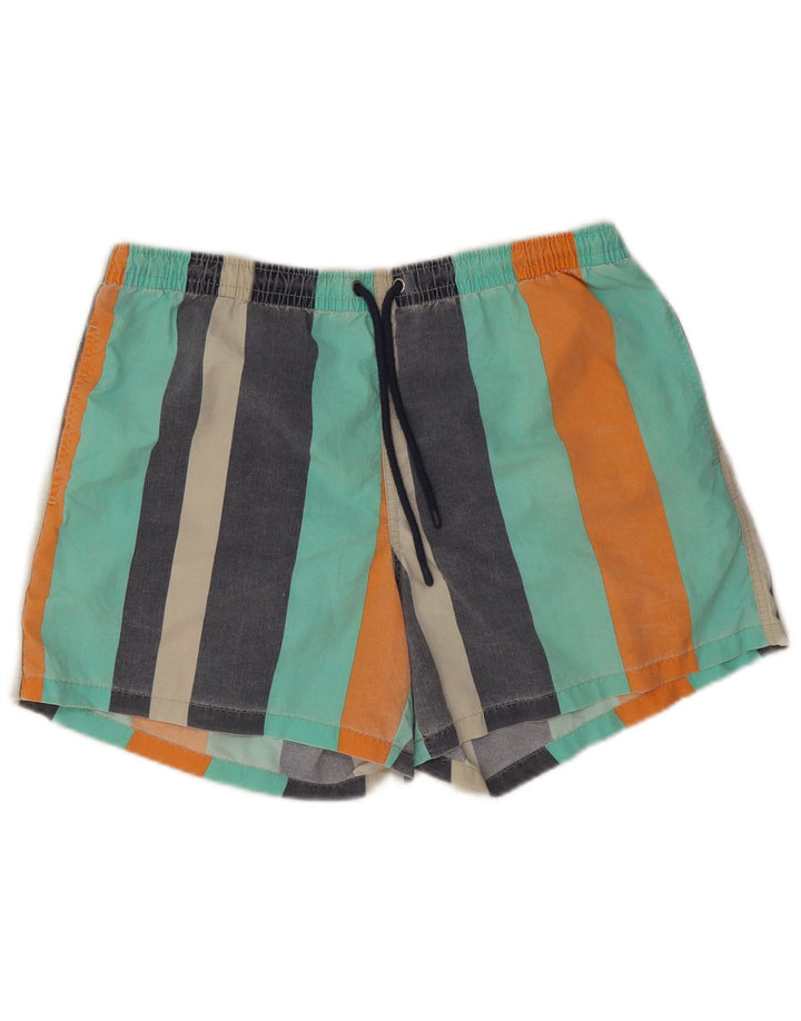Zara Mens Swimming Shorts XL Multicoloured Striped
