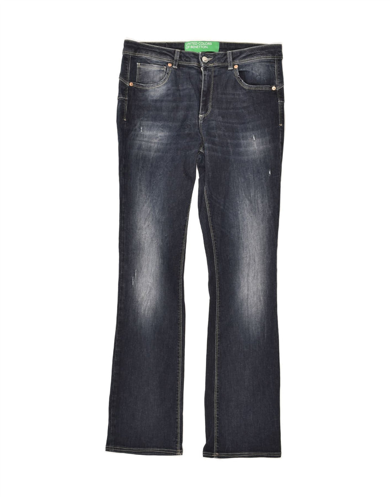 BENETTON Womens Bootcut Jeans W31 L30 Navy Blue Cotton Vintage Benetton and Second-Hand Benetton from Messina Hembry 