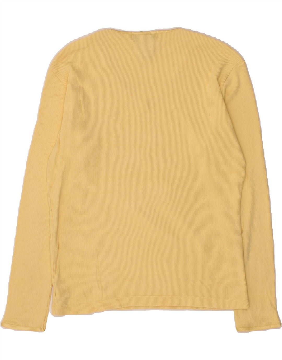 EDDIE BAUER Womens Oversized V-Neck Jumper Sweater UK 10 Small Yellow Vintage Eddie Bauer and Second-Hand Eddie Bauer from Messina Hembry 