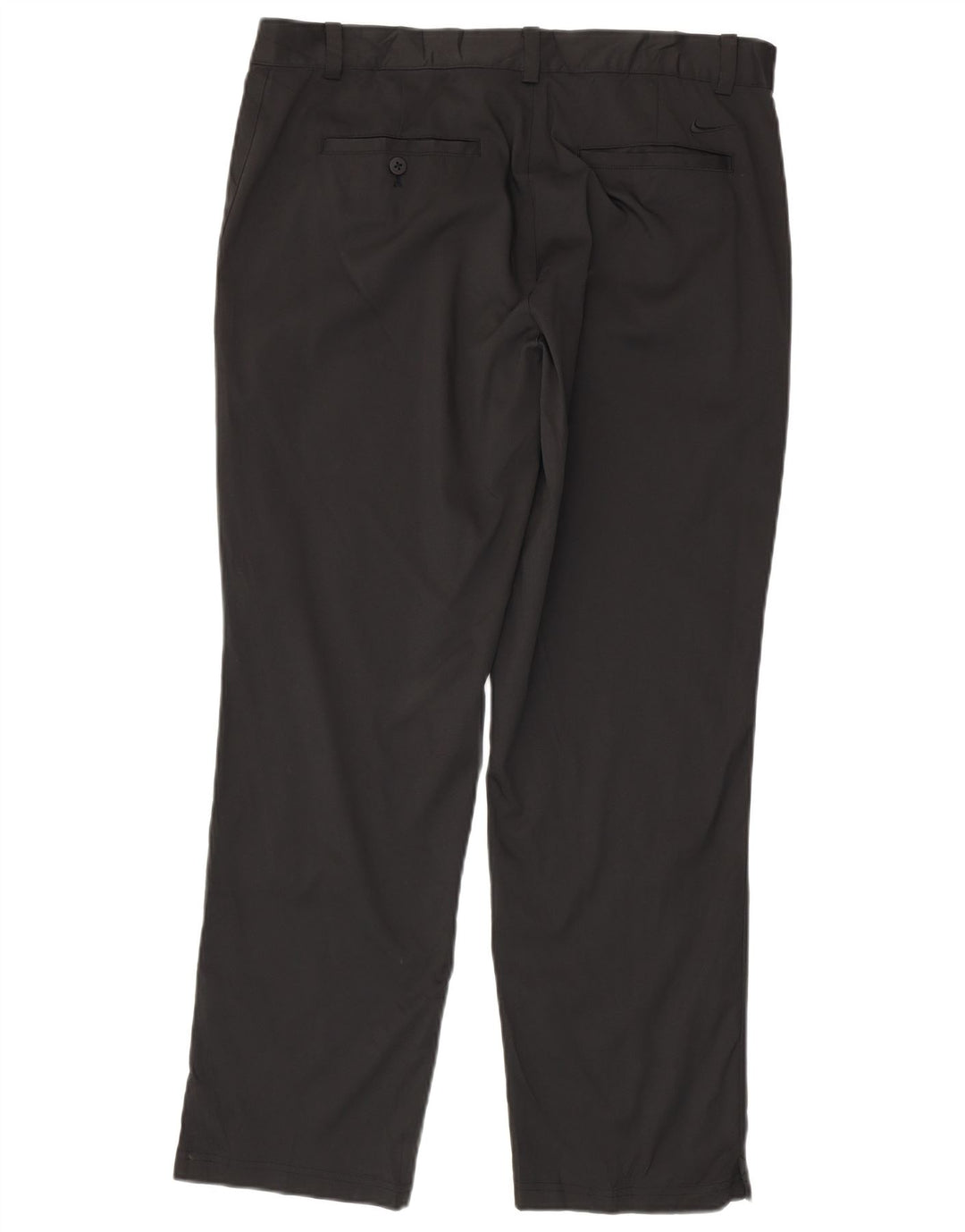 Nike Mens Dri Fit Straight Chino Trousers W35 L30 Black Polyester