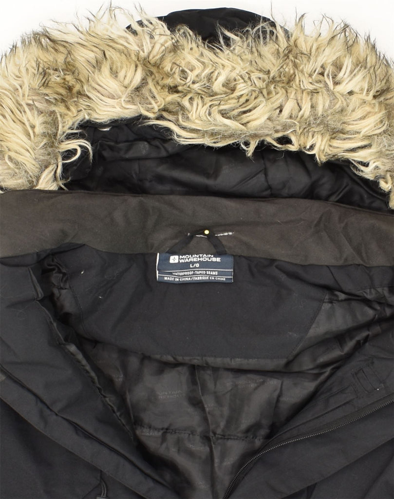 MOUNTAIN WAREHOUSE Mens Hooded Padded Jacket UK 40 Large Black Nylon | Vintage Mountain Warehouse | Thrift | Second-Hand Mountain Warehouse | Used Clothing | Messina Hembry 