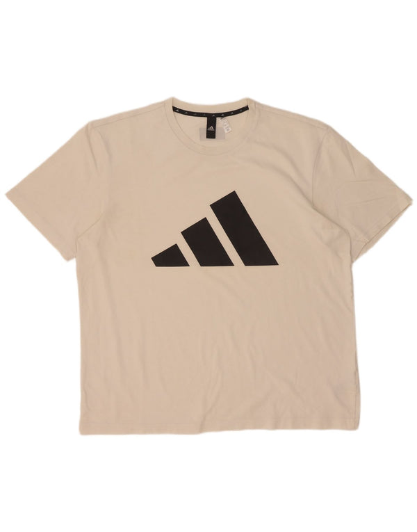 Adidas Mens Graphic T-Shirt Top XL White Cotton