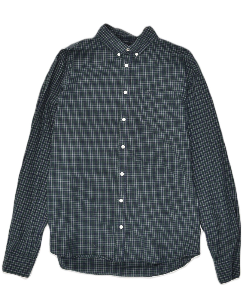 SUN68 Mens Shirt Large Navy Blue Check Cotton | Vintage Sun68 | Thrift | Second-Hand Sun68 | Used Clothing | Messina Hembry 