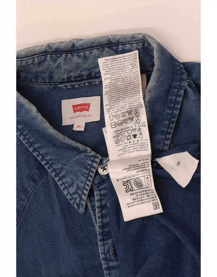 Levi's Mens Denim Shirt XL Blue Cotton