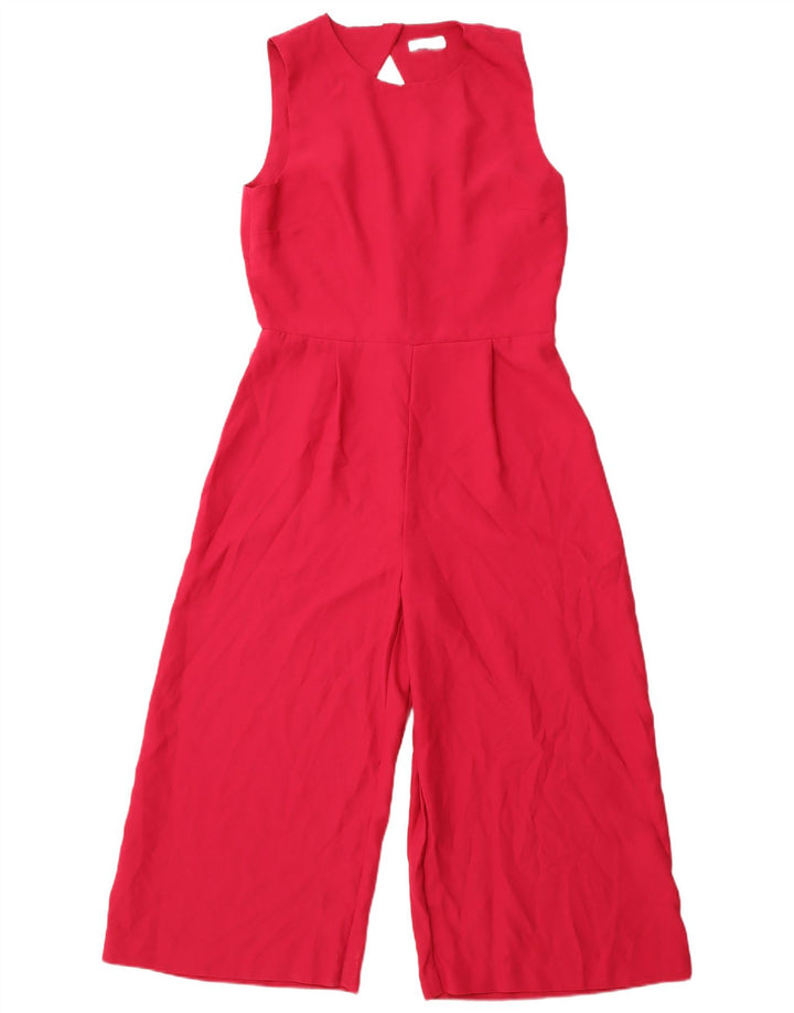 WAREHOUSE Womens Sleeveless Jumpsuit UK 14 Medium Pink Polyester