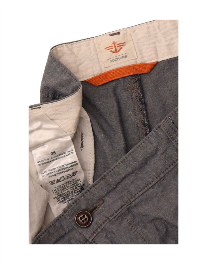 DOCKERS Mens Chino Shorts W36 Large Blue Cotton