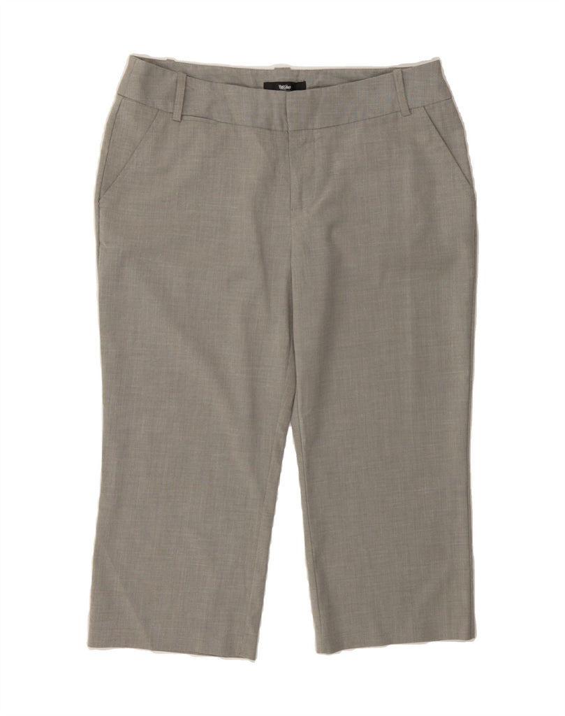 MOSSIMO Womens Stretch Straight Capri Trousers US 10 Large W34 L20 Grey Vintage Mossimo and Second-Hand Mossimo from Messina Hembry 