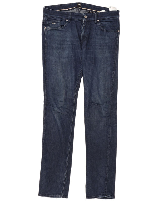 HUGO BOSS Mens Delaware Slim Jeans W34 L32 Blue Cotton