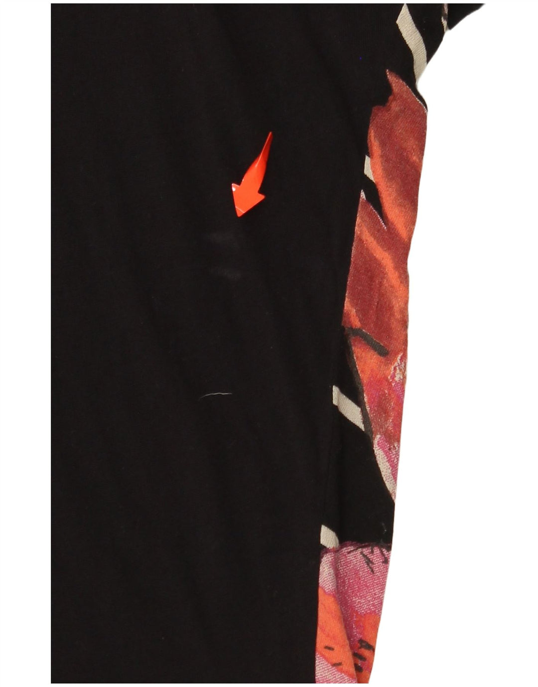 DESIGUAL Womens T-Shirt Top UK 14 Medium Black Floral