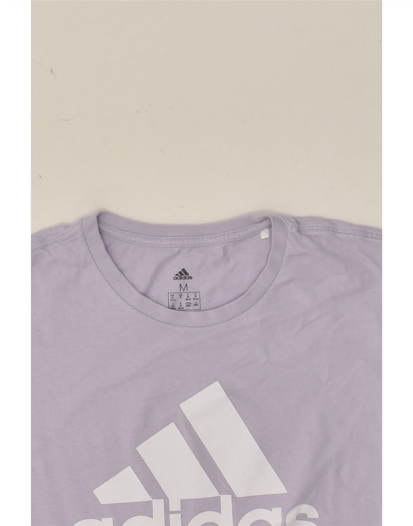 ADIDAS Womens Graphic T-Shirt Top UK 12/14 Medium Purple Cotton | Vintage Adidas | Thrift | Second-Hand Adidas | Used Clothing | Messina Hembry 