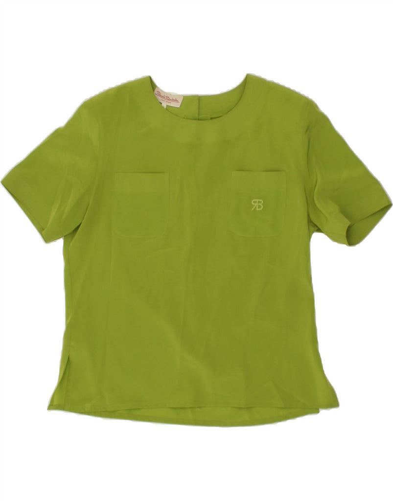 RENATO BALESTRA Womens Blouse Top IT 46 Large Green Polyester Vintage Renato Balestra and Second-Hand Renato Balestra from Messina Hembry 