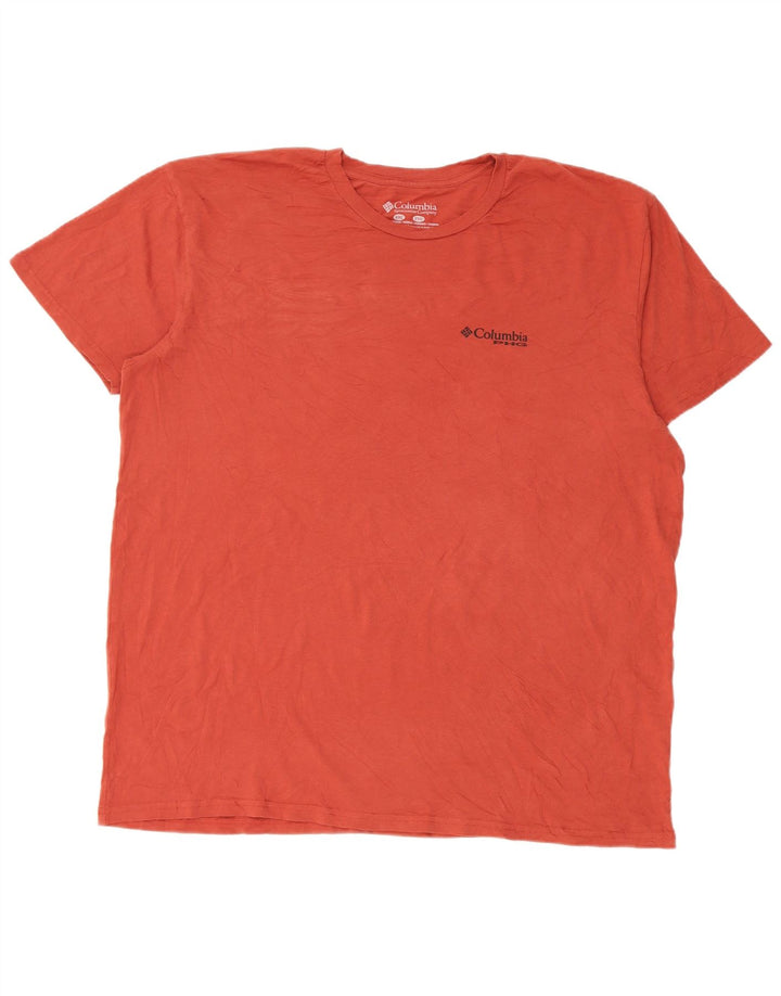 Columbia Mens Graphic T-Shirt Top 2XL Red Cotton
