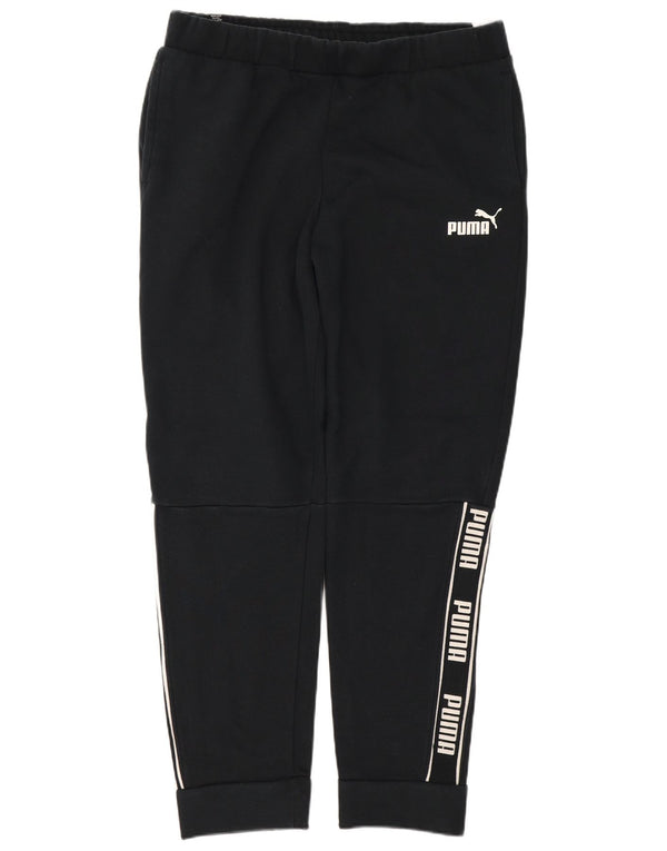 Puma Mens Graphic Tracksuit Trousers Joggers Medium Black Cotton