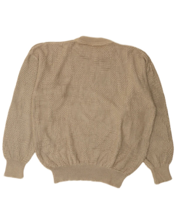 Vintage Mens Crew Neck Jumper Sweater IT 54 XL Beige
