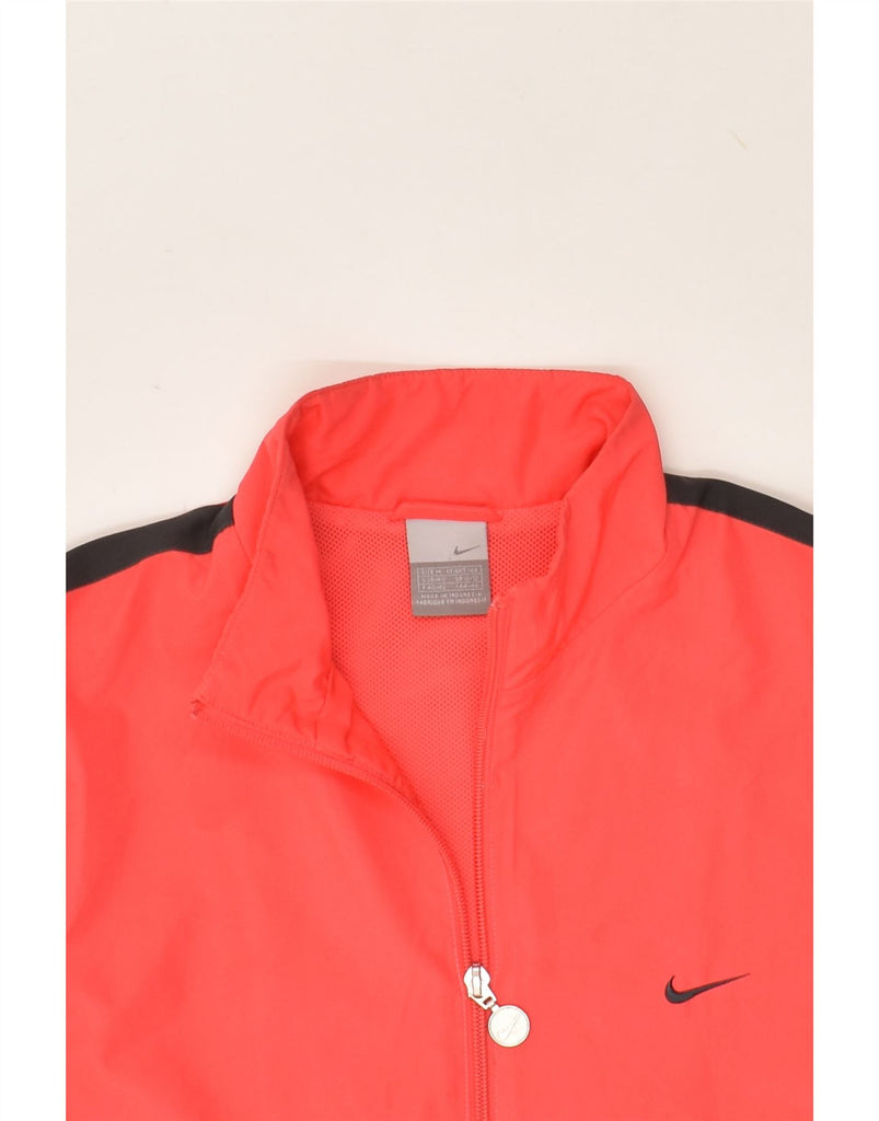 NIKE Womens Tracksuit Top Jacket UK 10/12 Medium Red Colourblock Polyester Vintage Nike and Second-Hand Nike from Messina Hembry 