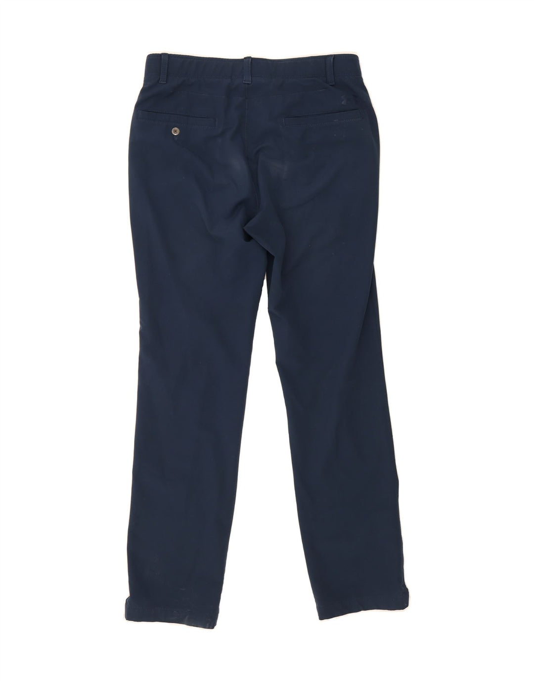 UNDER ARMOUR Mens Straight Chino Trousers W34 L32 Navy Blue Polyester Vintage Under Armour and Second-Hand Under Armour from Messina Hembry 