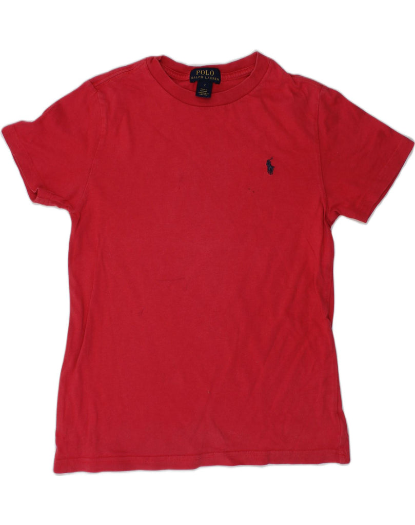 POLO RALPH LAUREN Boys T-Shirt Top 6-7 Years Red Cotton | Vintage Polo Ralph Lauren | Thrift | Second-Hand Polo Ralph Lauren | Used Clothing | Messina Hembry 