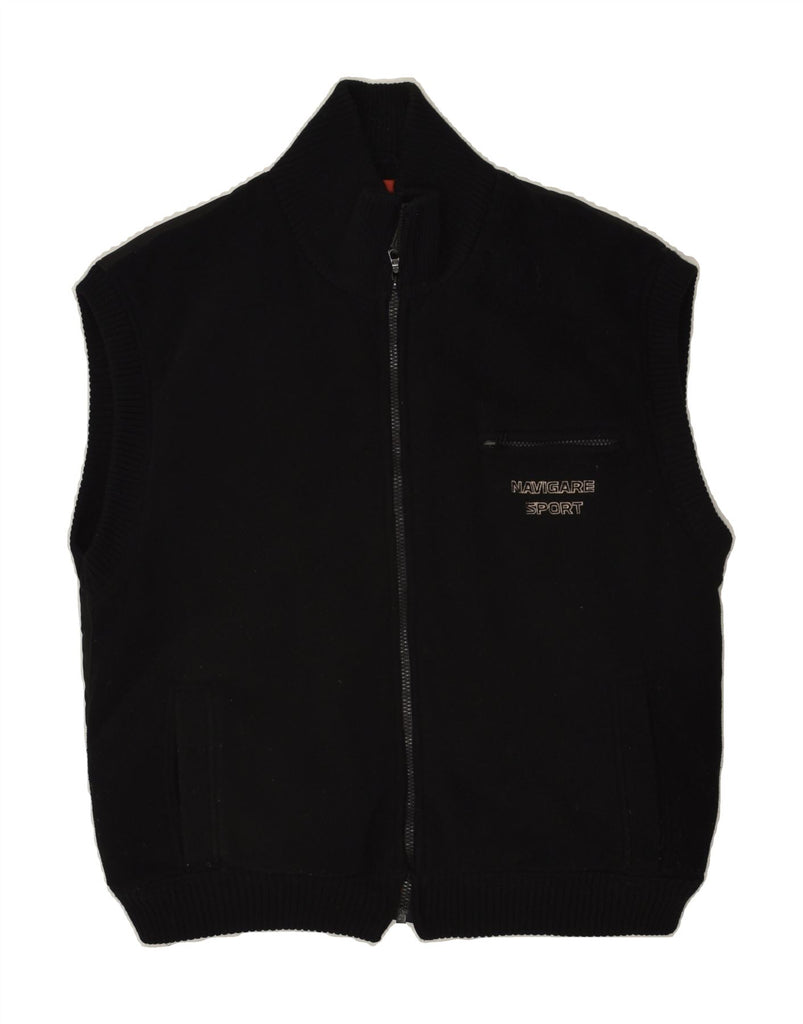 NAVIGARE Mens Padded Gilet UK 40 Large Black | Vintage Navigare | Thrift | Second-Hand Navigare | Used Clothing | Messina Hembry 