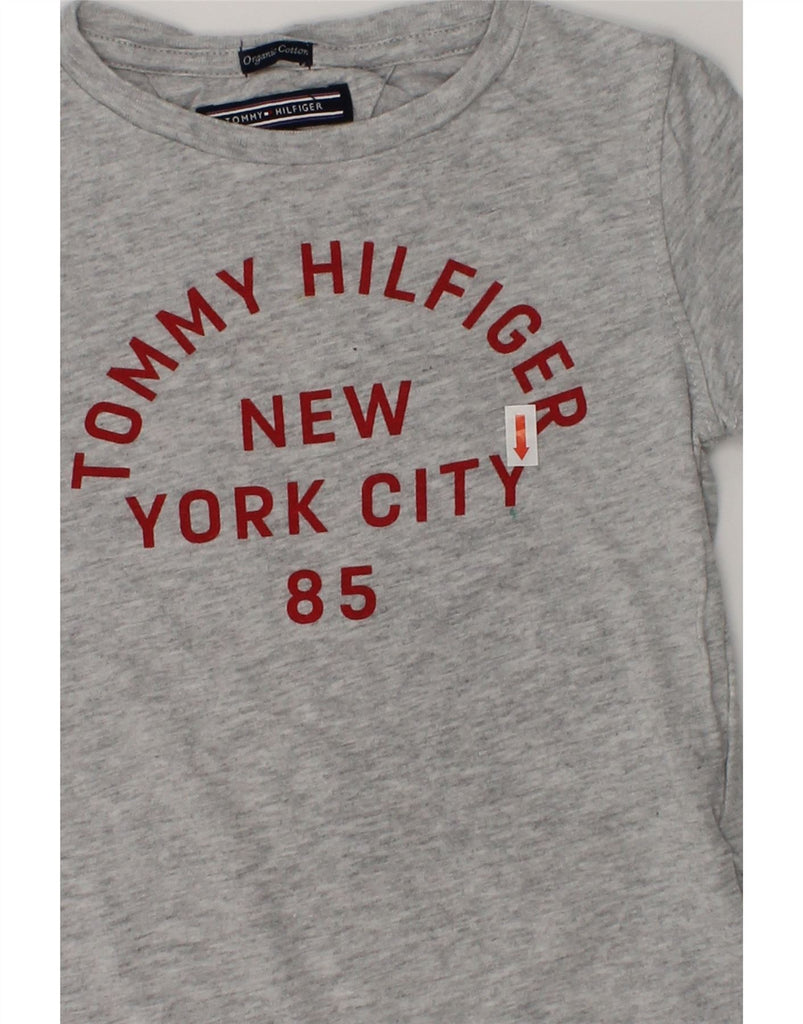 TOMMY HILFIGER Boys New York Graphic T-Shirt Top 2-3 Years Grey Flecked | Vintage Tommy Hilfiger | Thrift | Second-Hand Tommy Hilfiger | Used Clothing | Messina Hembry 