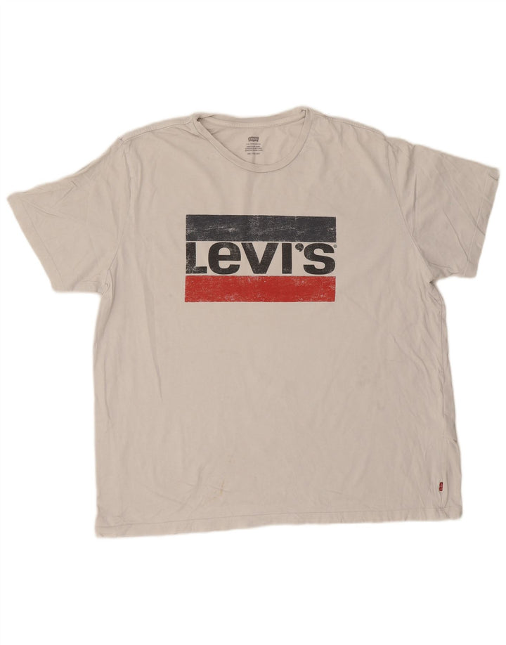 Levi's Mens Graphic T-Shirt Top 2XL White Cotton