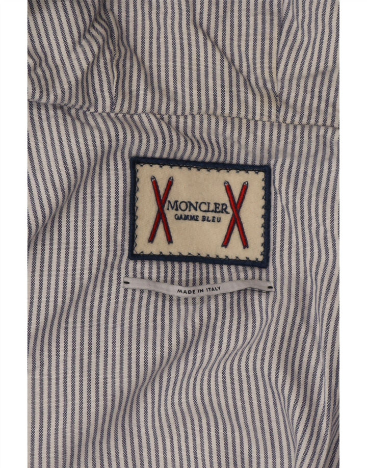 Moncler Mens Hooded Padded Jacket Size 3 Large Grey Colourblock Designer