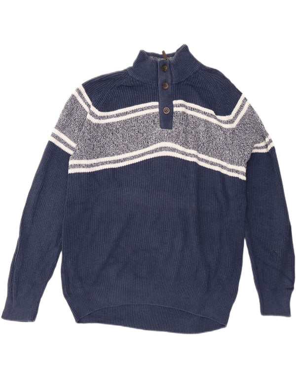 Marks & Spencer Mens Blue Harbour Zip Neck Jumper Sweater Large Colourblock
